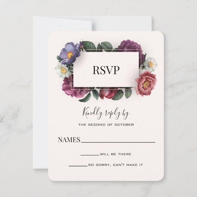 Placa de Resposta de Florais Escuro (Frente)