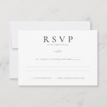 Placa de resposta de RSVP Botânica de Tipografia M