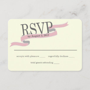 Placa de Resposta do Banner de Faixa Rosa