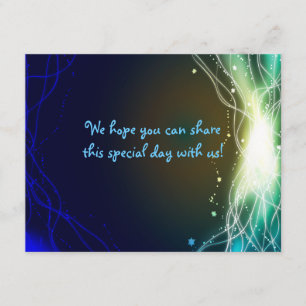 Placa de RESPOSTA do Bar Mitzvah Neon Stars brilha