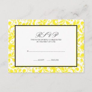 Placa de resposta do Casamento tema damasco girató