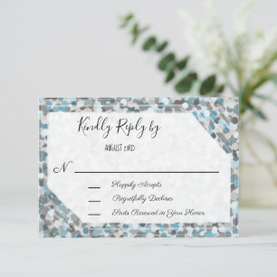 Placa de resposta Elegante Blue e Cinza