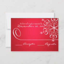 Placa de Resposta Elegante Red 2 Snowflake