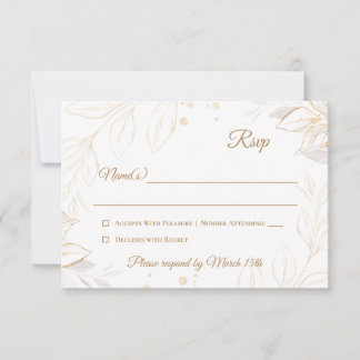 Placa de Resposta Floral Beige Elegante