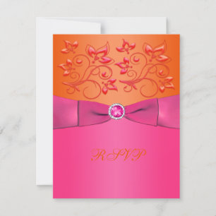 Placa de Resposta Floral Laranja, cor-de-rosa, Fri