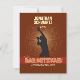 Placa de resposta Mitzvah, Bar Rock Star, em Brown
