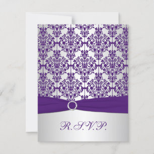 Placa de resposta para danos prateados, roxa e pra