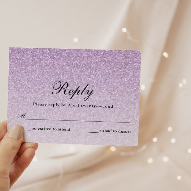Placa de Resposta Personalizada Glitter Roxo (Criador carregado)