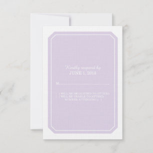 Placa de Resposta Purple Simplesmente Elegante