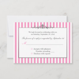 Placa de resposta rosa, branca e prateada