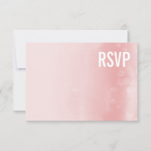 PLACA DE RESPOSTA RSVP: Coral de aquarela ombre