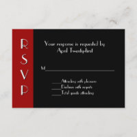Placa de Resposta RSVP de Arte Final