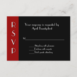 Placa de Resposta RSVP de Arte Final