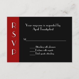 Placa de Resposta RSVP de Arte Final