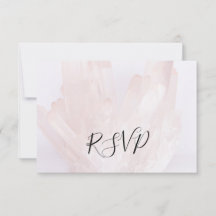 Placa de Resposta RSVP de Casamento de Cristais Co