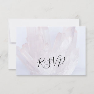 Placa de Resposta RSVP de Casamento de Cristais de