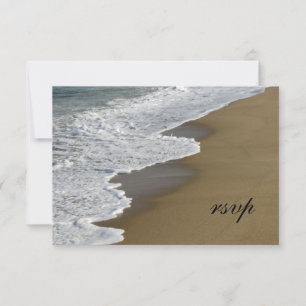 Placa de Resposta RSVP de Casamento de Ondas do Be