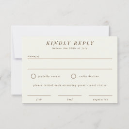 Placa de resposta RSVP de casamento de ramificação