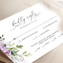 Placa de Resposta RSVP de Casamento de Script do L