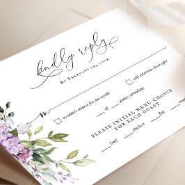 Placa de Resposta RSVP de Casamento de Script do L