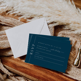 Placa de resposta RSVP de Convite de casamento Azu