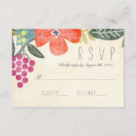 Placa de Resposta RSVP de Paraíso Russo