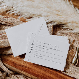 Placa de resposta RSVP do Convite de casamento de