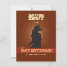 Placa de resposta RSVP do Rock Star Bat Mitzvah em