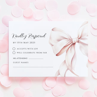 Placa de resposta RSVP Elegante de Arco rosa