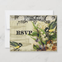 Placa de resposta RSVP - Fírcula de gaiola de páss