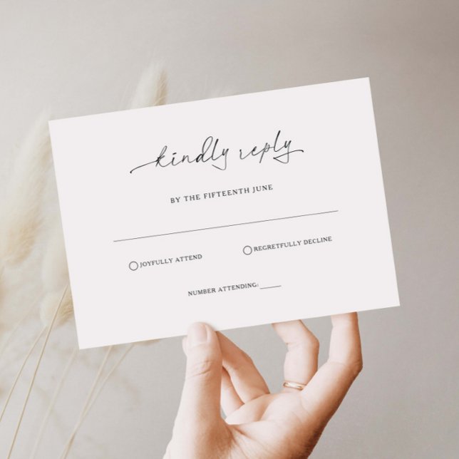 Placa de resposta RSVP minimalista simples (Criador carregado)