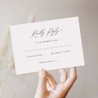 Placa de resposta RSVP minimalista simples