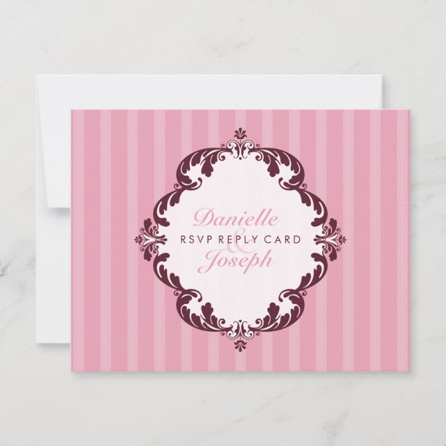 PLACA DE RESPOSTA RSVP na moda: Flourish deluxe 2 (Frente)