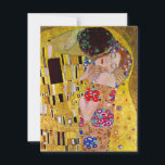 Placa de resposta RSVP; o beijo de Gustav Klimt<br><div class="desc">Fácil de personalizar o cartão de resposta do casamento. O Beijo, Der Kuss (1907-1908) de Klimt é provavelmente o trabalho mais famoso de Gustav Klimt. Começou a trabalhar nesse sentido em 1907 e é o ponto alto do seu chamado "Período Ouro". O Beijo é uma pintura de arte romântica e...</div>