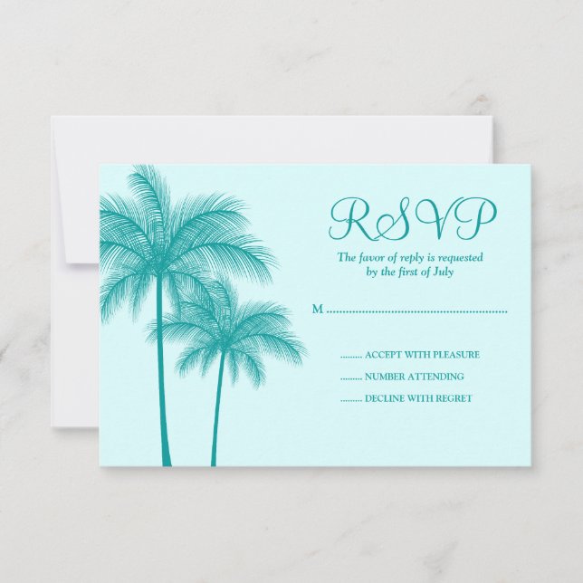 Placa de Resposta Tropical de Árvore Teal (Frente)