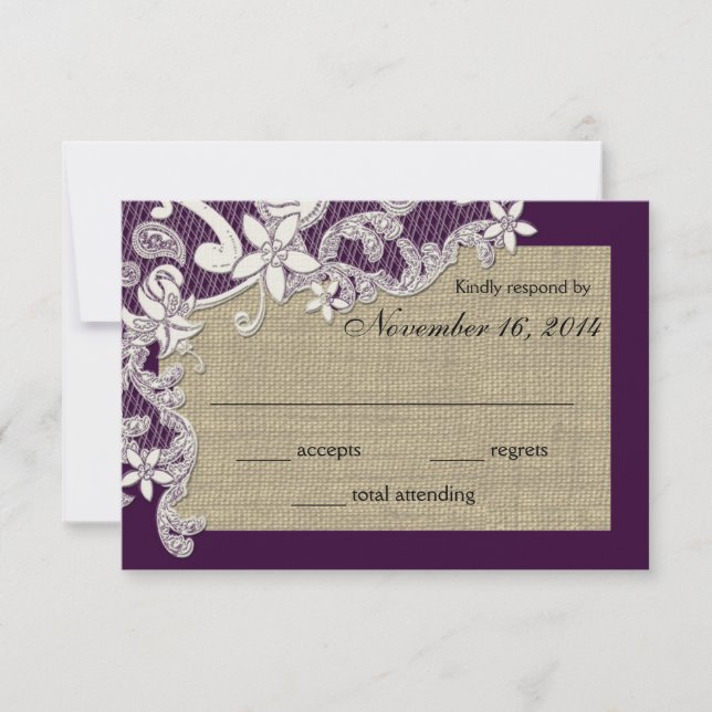 Placa de resposta Vintage Country Lace Design (Frente)