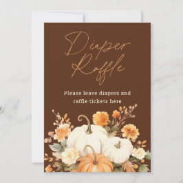 Placa de Rifas de Fraldas de Outono Little Pumpkin