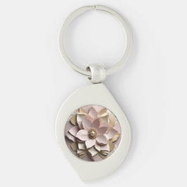 Placa de Rosa poeirento - Chaveiro de metal