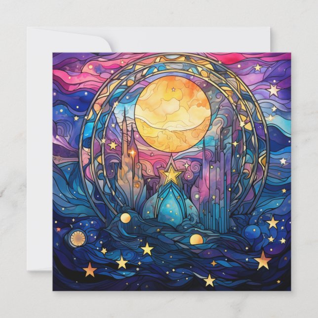Placa de Saudação de Vidro Celestial (Frente)