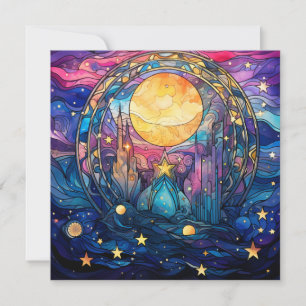 Placa de Saudação de Vidro Celestial