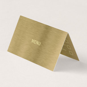 Placa de seleção do menu de textura metálica Doura