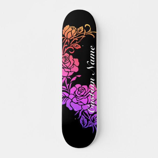 Placa de skate de design de Flor (Frente)