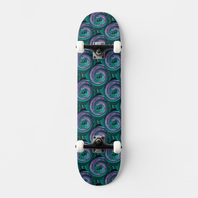 Placa de skate Teal N Roxo (Frente)