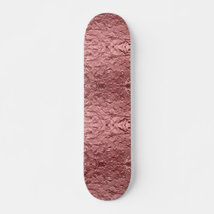 Placa de Skateboard Floral Rosa