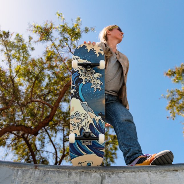 Placa de Skateboard Vintage Wave - Design de Groov (Ao ar livre 1)