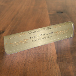 Placa de Suporte Metálico Dourada do Dragão Elegan