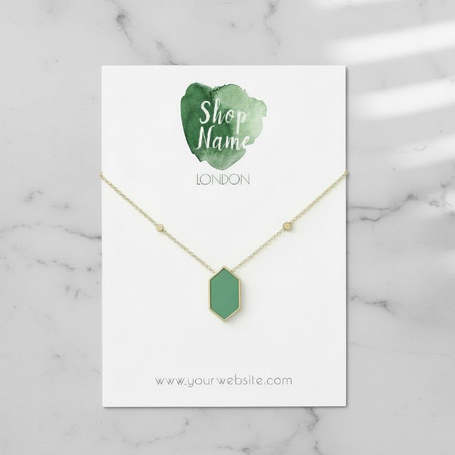 Placa de tinta verde, placa de vídeo de joias (Green paint splash, jewellery display card.)