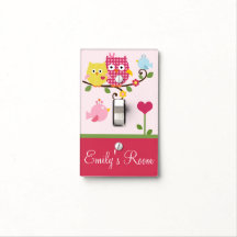 Placa de troca de corujas felizes personalizadas