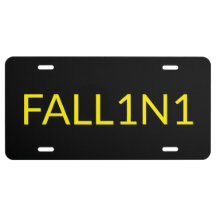 Placa de vaidade da licença de Lucifer FALL1N1