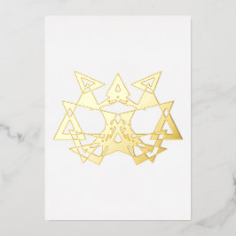 Placa de Vazio abstrato Art Deco Mascarada Gold Fo